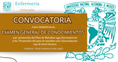 Convocatoria para presentar el examen general de conocimientos de la carrera de enfermería