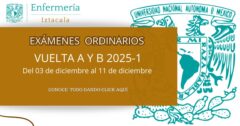 Exámenes Ordinarios A y B 2025-1