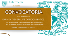 Convocatoria para presentar el examen general de conocimientos de la carrera de enfermería